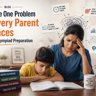 Parent and child tackling Olympiad prep