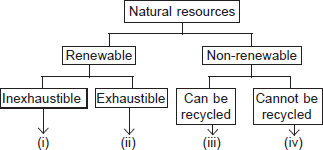 Flow Chart Showing Exhaustible And Inexhaustible Resources